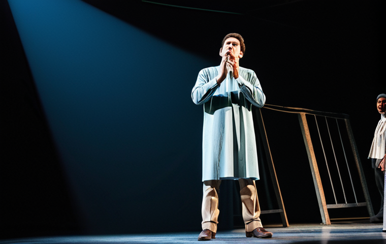 연극배우로서 무대 실수 대처법 - Wardrobe Malfunction Recovery**

"A female dancer in a vibrant, theatrical costume, mid-performance....